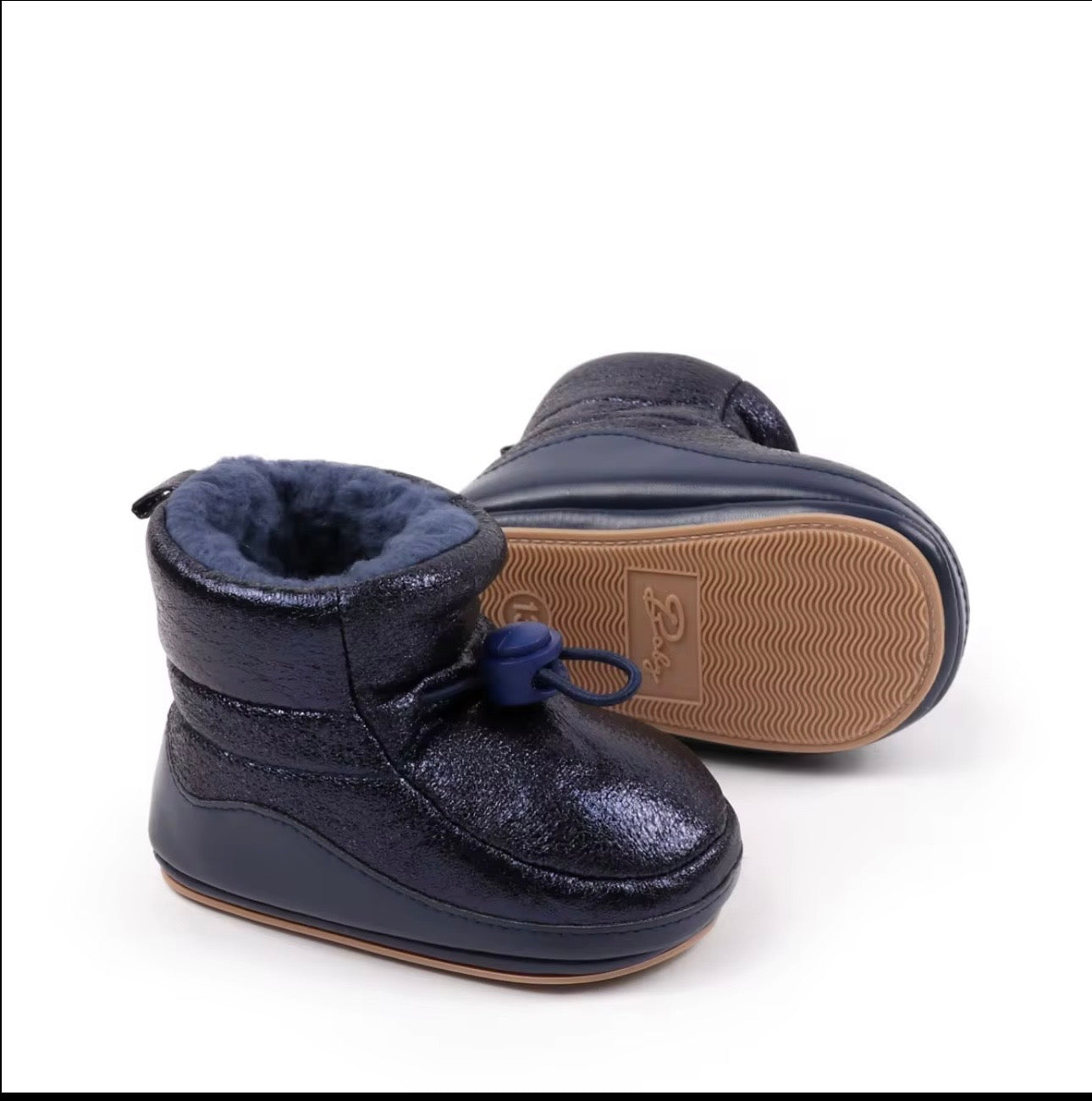 Metallic Fleece-Lined Baby Snow Boots