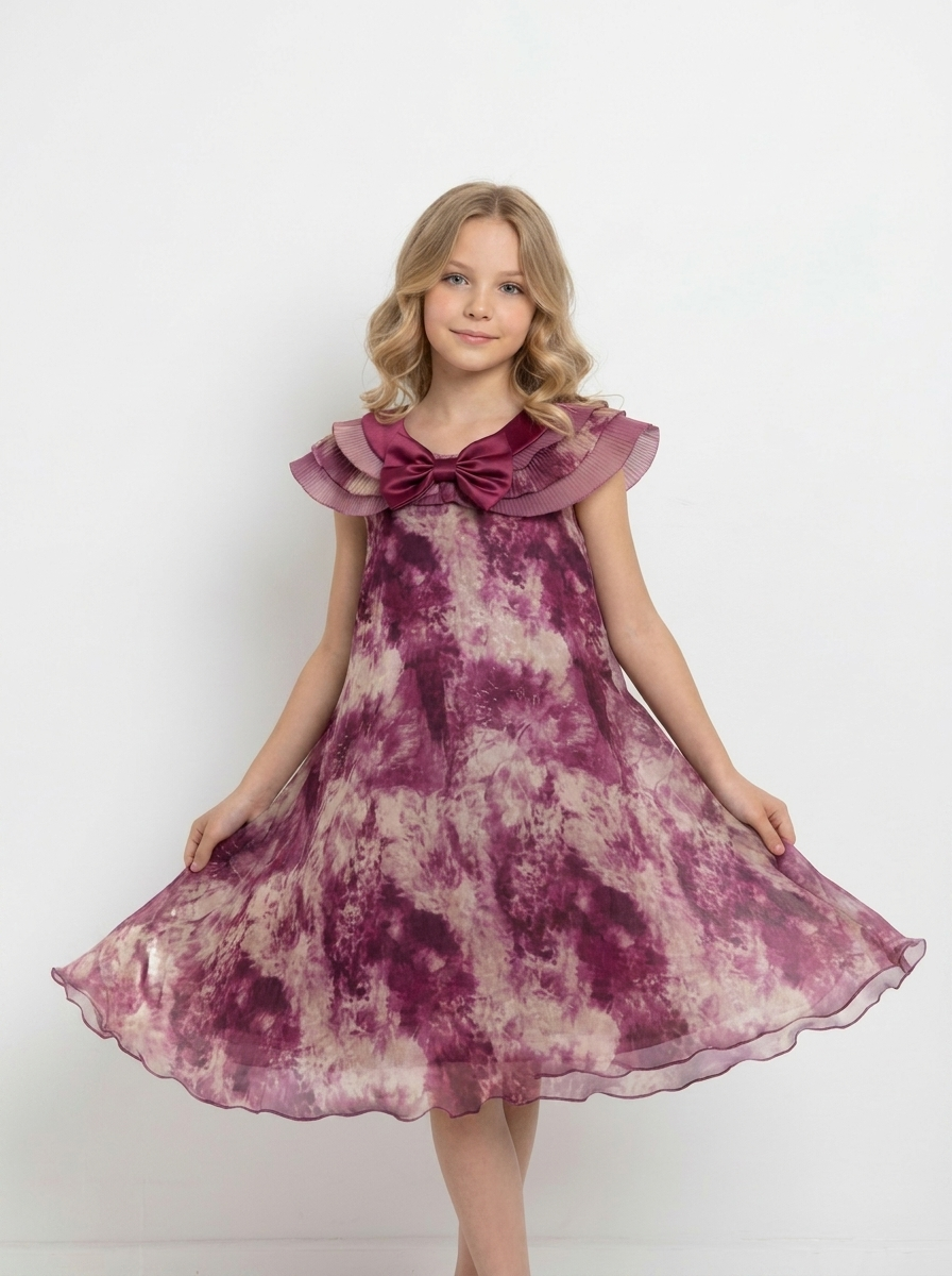 Wildberry Tie Dye Chiffon Dress