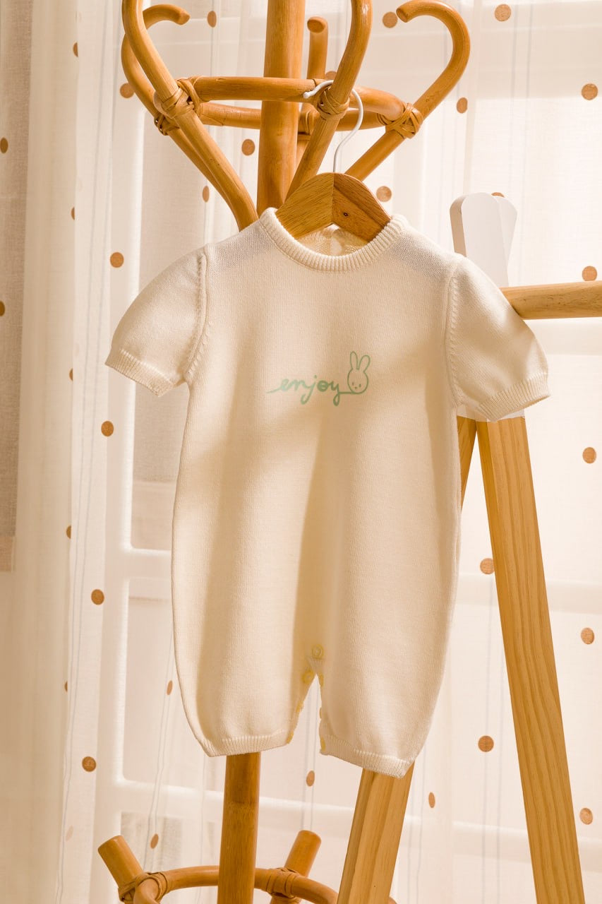 "Enjoy" Cuffed Soft Baby Bodysuit