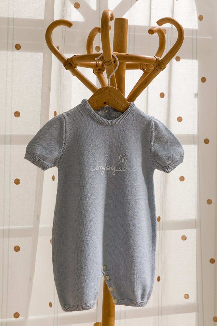 "Enjoy" Cuffed Soft Baby Bodysuit