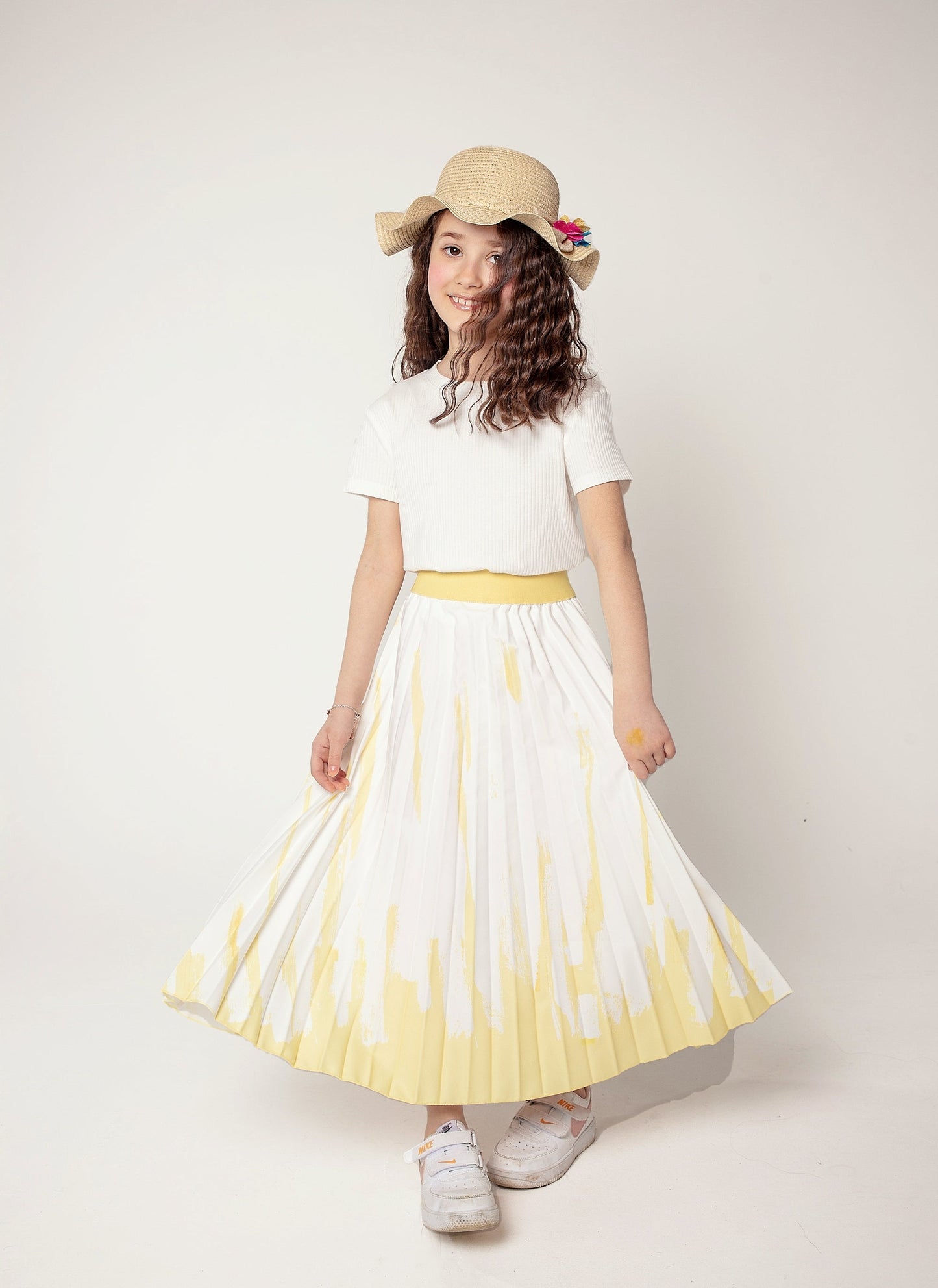 Long Plated Collier Skirt