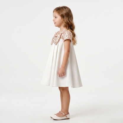 Rose Gold Sequin Bow Dress