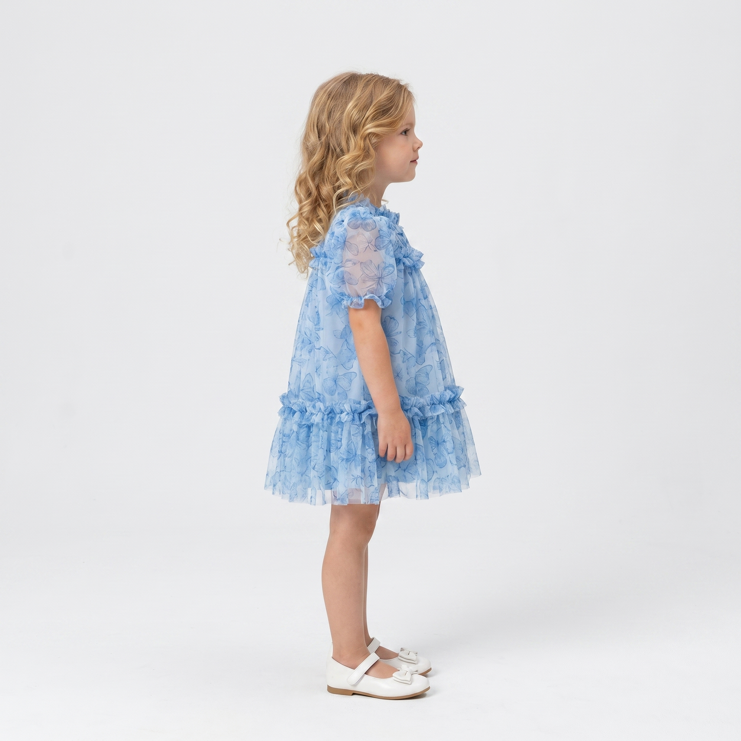 Blue Butterfly Tulle Dress