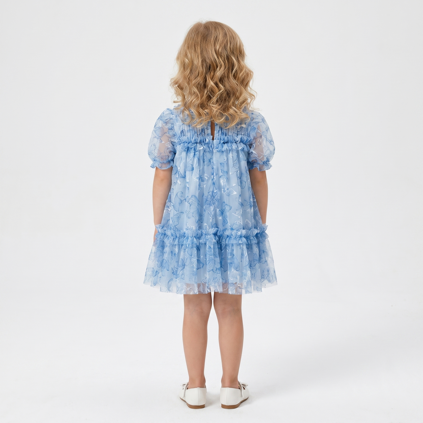 Blue Butterfly Tulle Dress