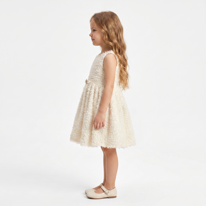 Ivory Feather Texture Dress