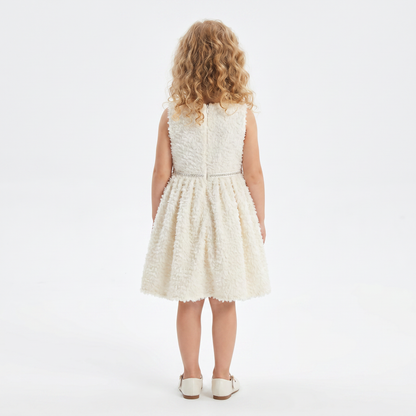Ivory Feather Texture Dress