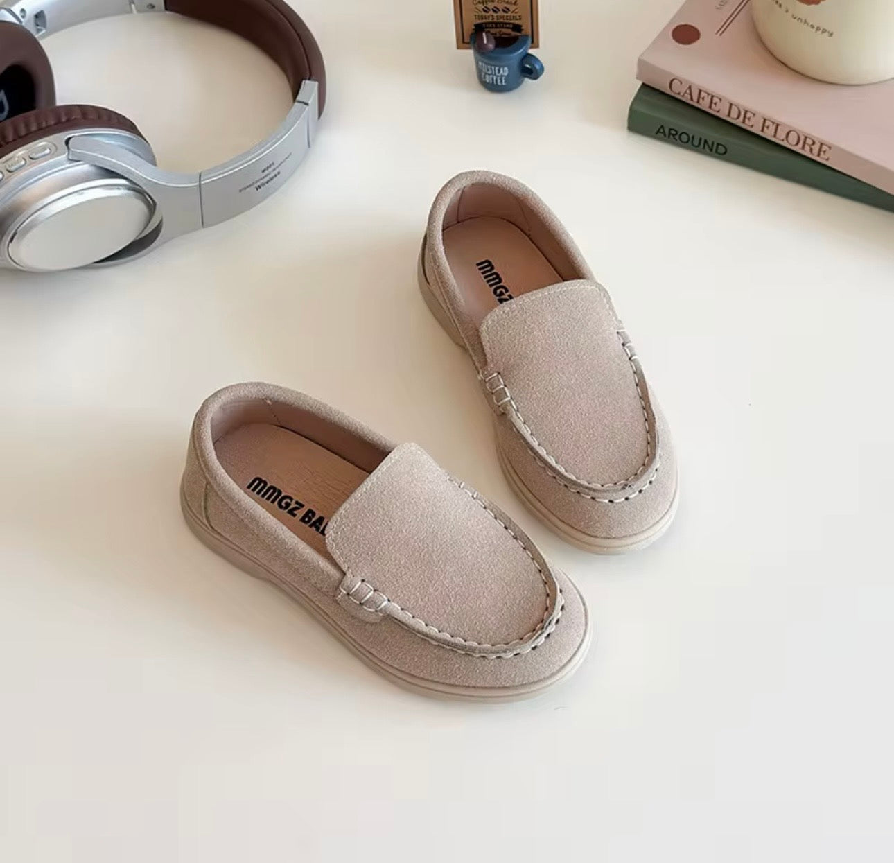 Mini suede slip-on loafer