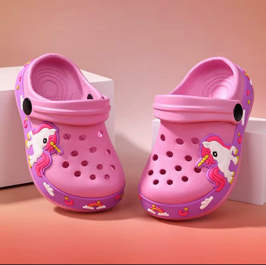 Kids' unicorn crocs