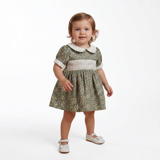 Garden Smock Floral Dress