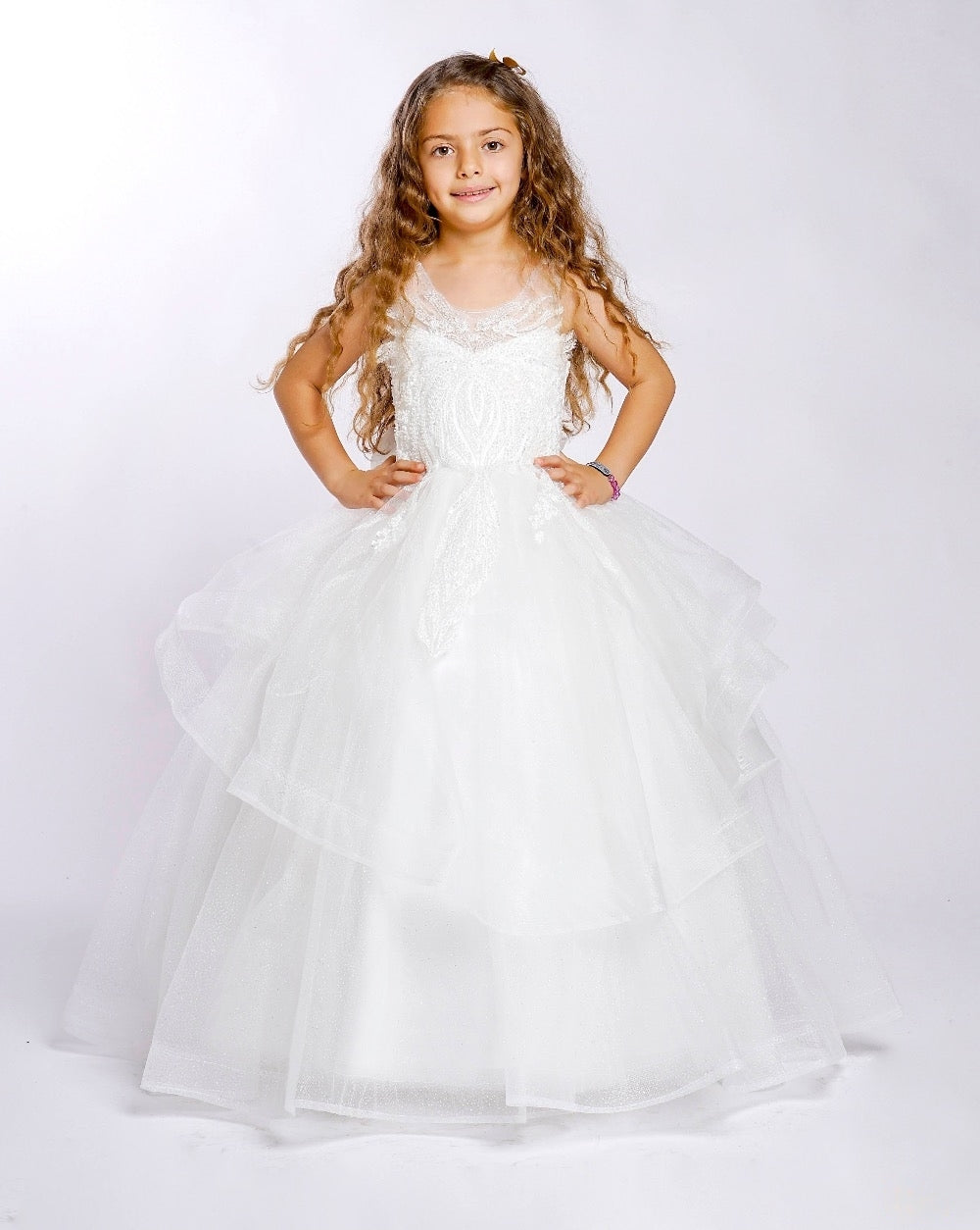 Embroided Tulle Princess Dress