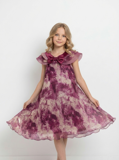 Wildberry Tie Dye Chiffon Dress