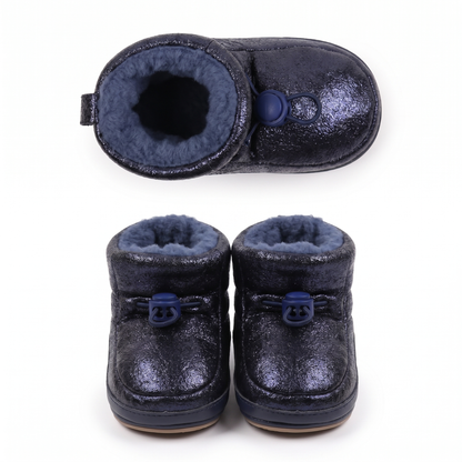 Metallic Fleece-Lined Baby Snow Boots