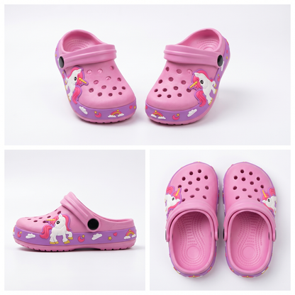 Kids' unicorn crocs
