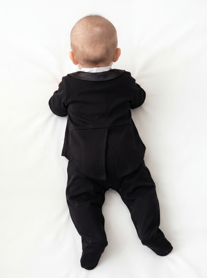 The Little Gentleman Tuxedo Romper