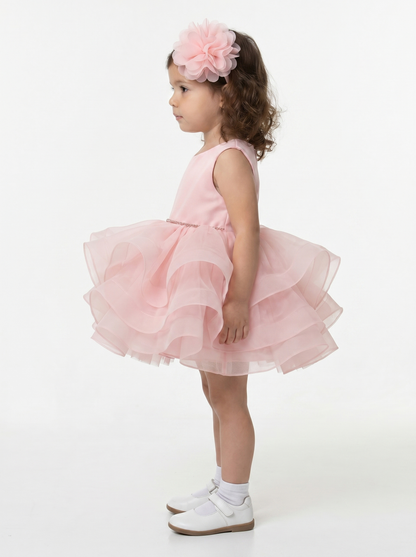Little Princess Layered Tulle Dress – Baby Pink