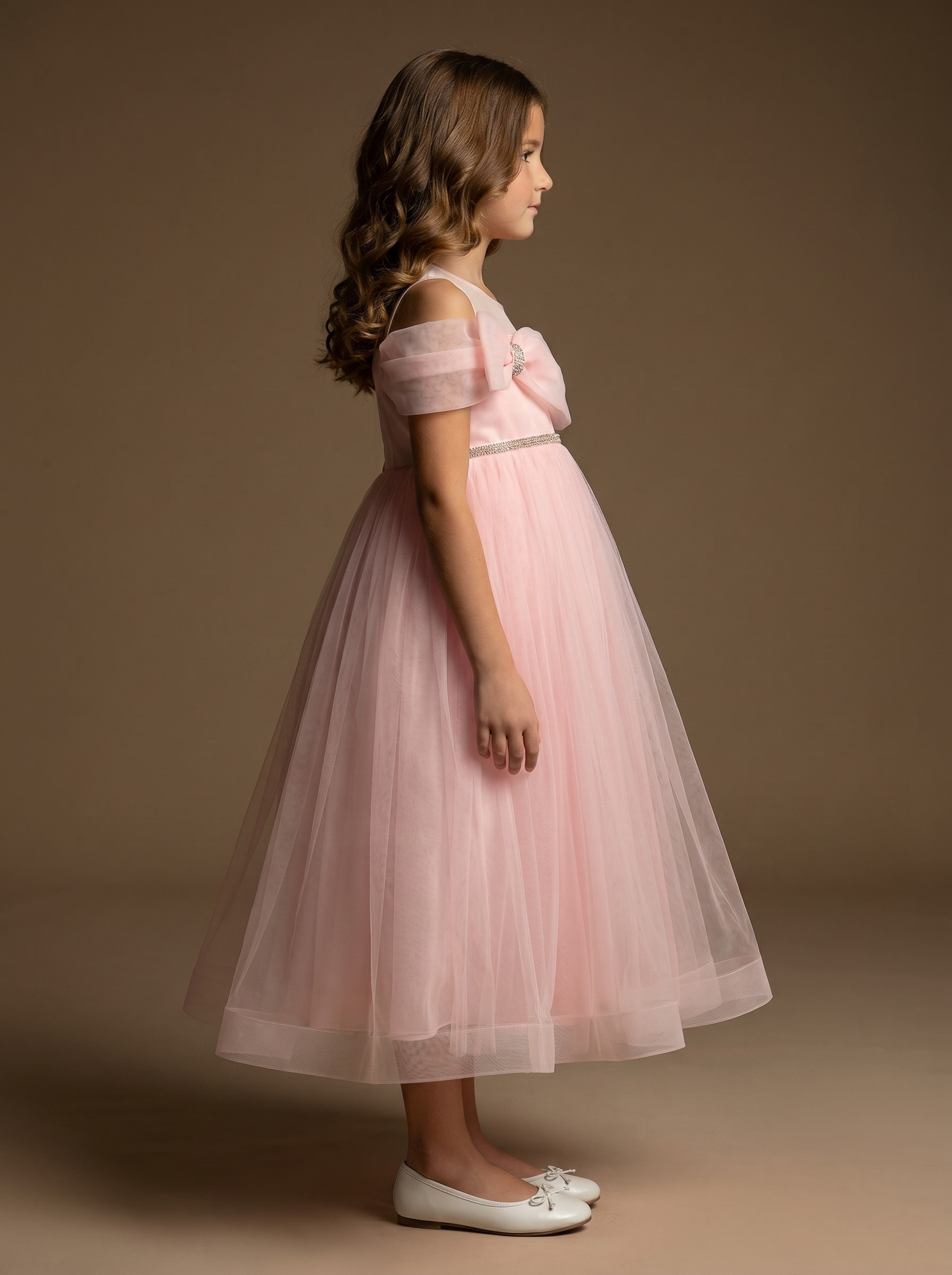 Little Angel Cold Shoulder Dress – Baby Pink