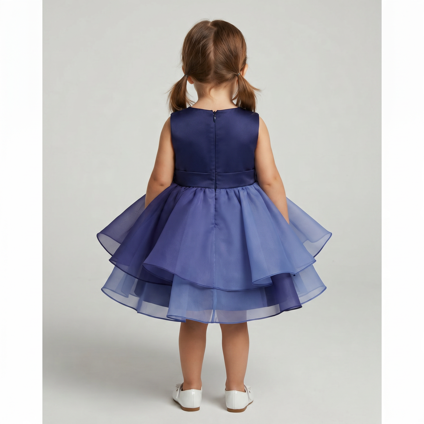 Midnight Rose Layered Organza Dress