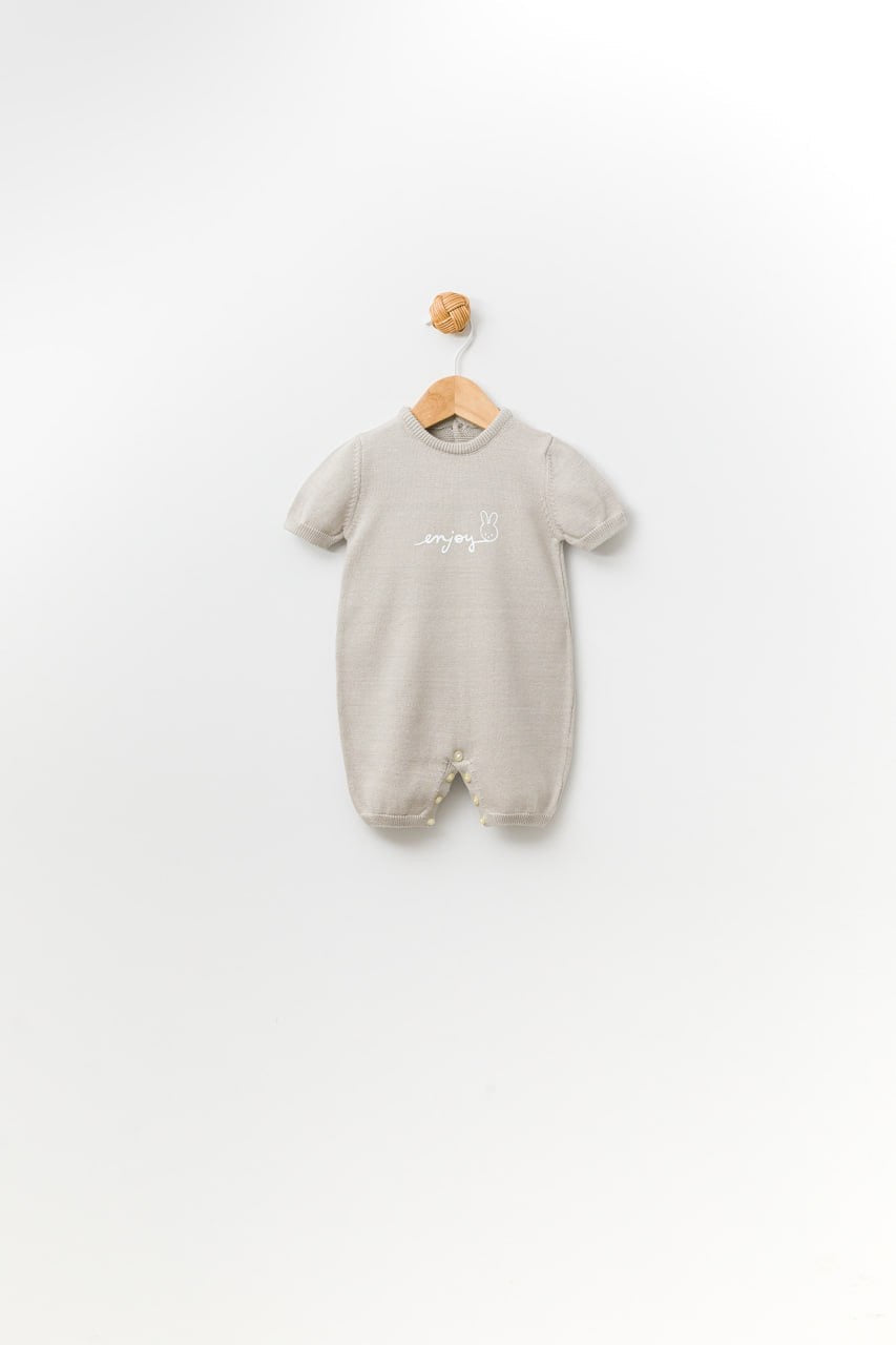 "Enjoy" Cuffed Soft Baby Bodysuit
