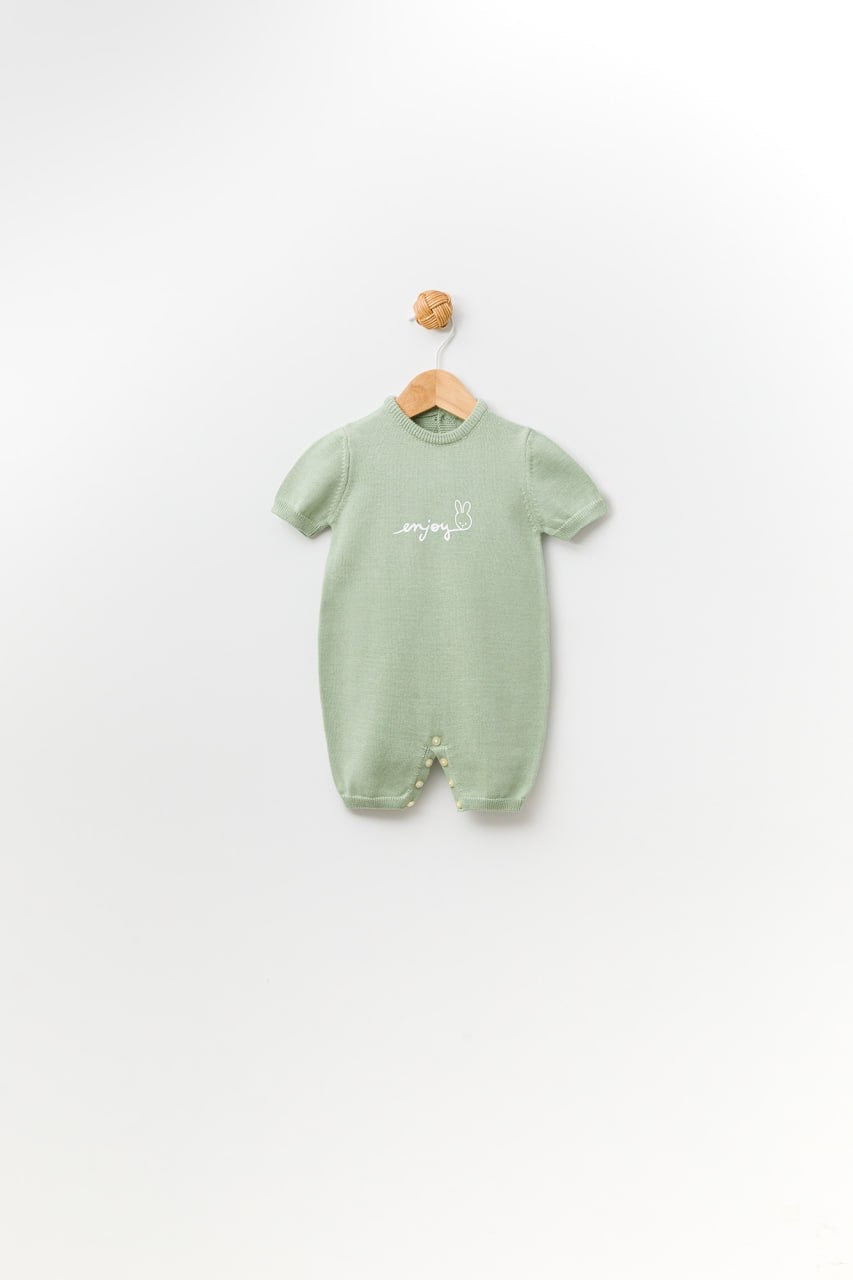 "Enjoy" Cuffed Soft Baby Bodysuit