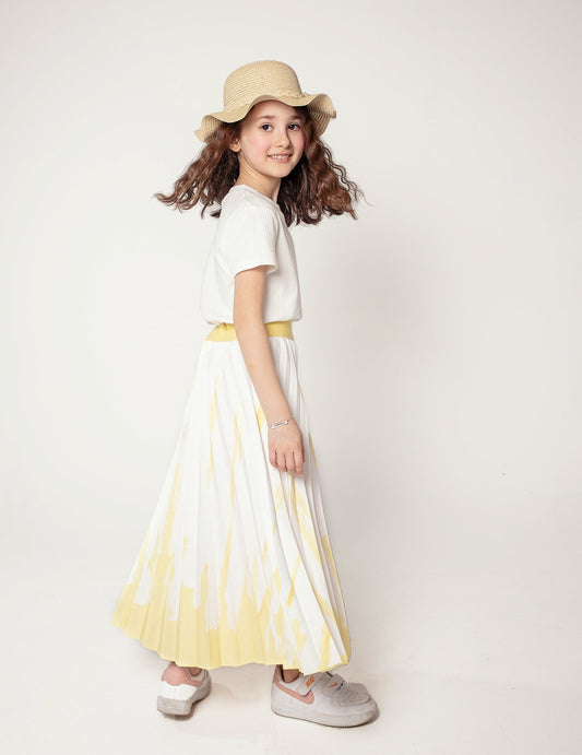 Long Plated Collier Skirt