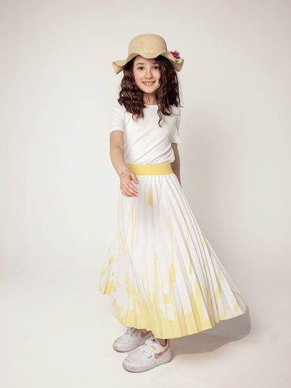 Long Plated Collier Skirt