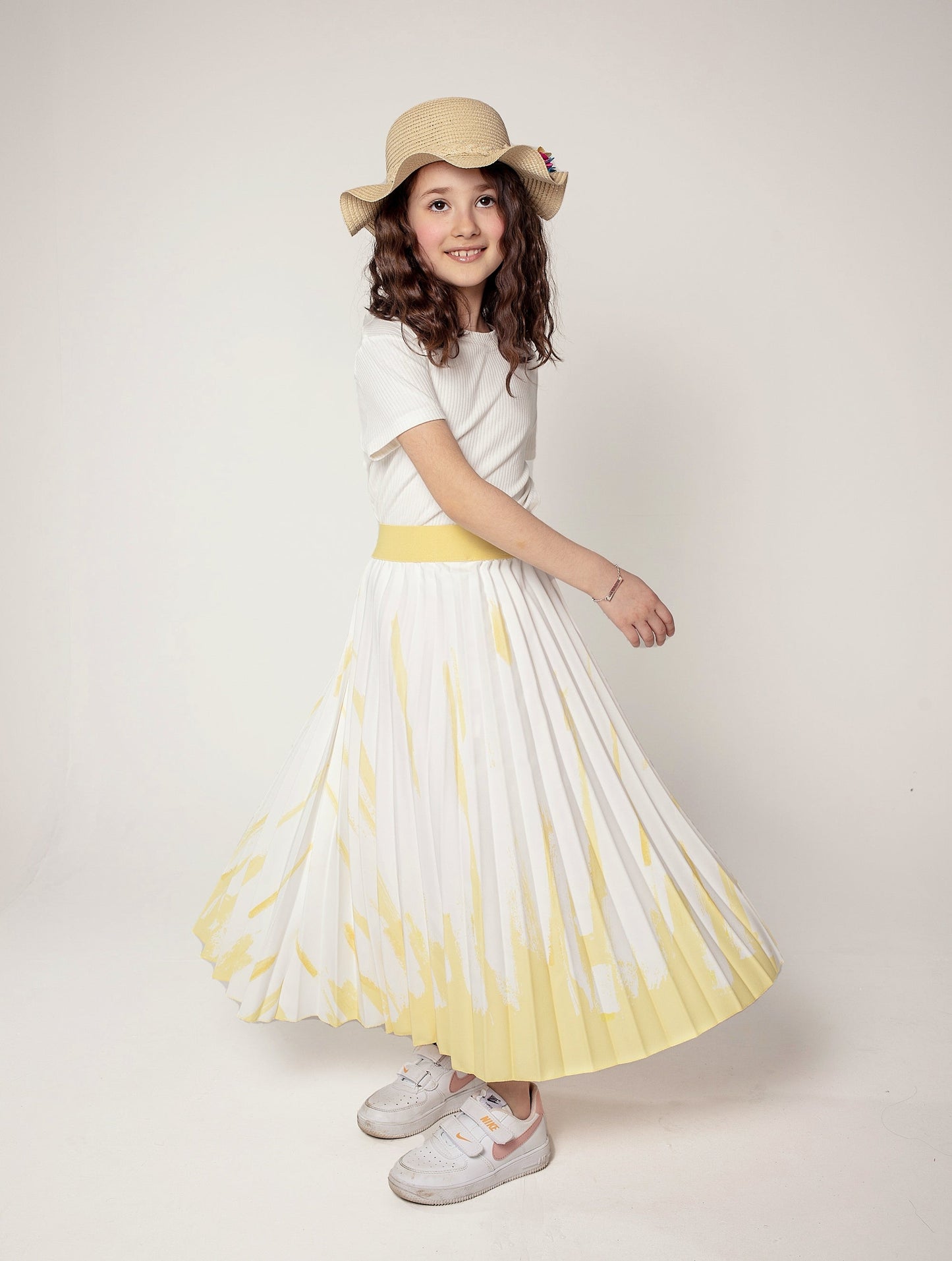 Long Plated Collier Skirt